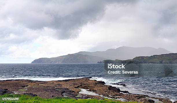 View Of Cliffs Slieve League Stock Photo - Download Image Now - Atlantic Ocean, Bay of Water, Blue