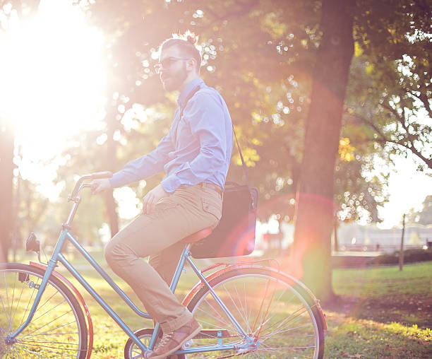 istock Hipster on a bike 497956550