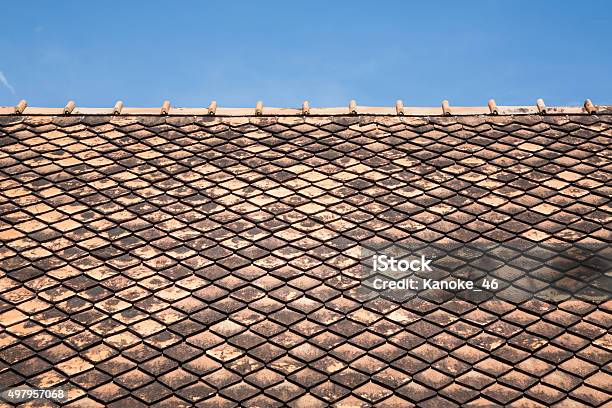 Old Roof Detail Stock Photo - Download Image Now - 2015, Brown, Built Structure