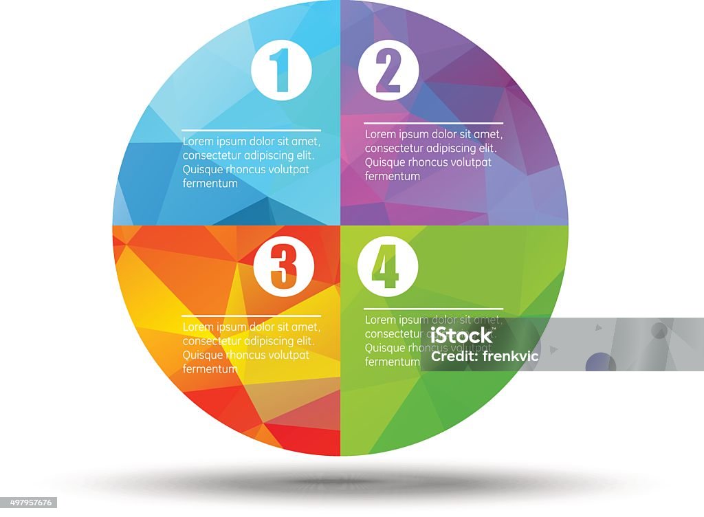 Matrice Ronde Schema Ronde Colorée Schéma De Linfographie Pour Les Présentations Vecteurs ...