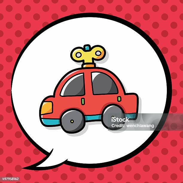 Toy Car Doodle Speech Bubble Stock Illustration - Download Image Now - 2015, Child, Cute