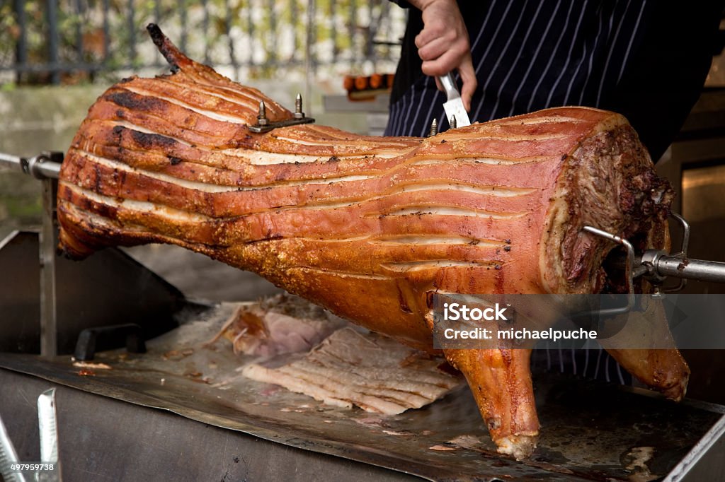 hog roast Roasted Stock Photo