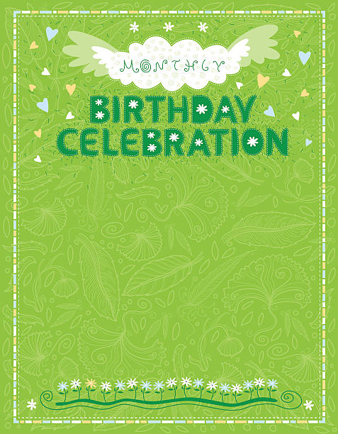 Spring letter for birthdays office staff vector art illustration