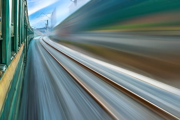 istock old stream green train that runs through the countryside 497962706