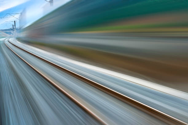 istock old stream green train that runs through the countryside 497962740