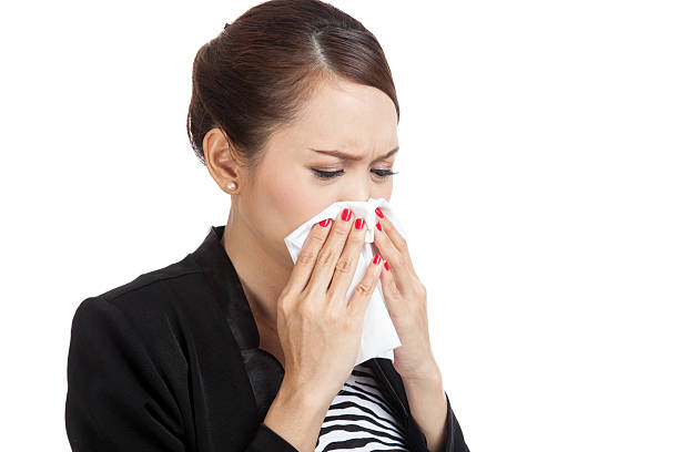 istock Young Asian woman got sick and flu 497963072