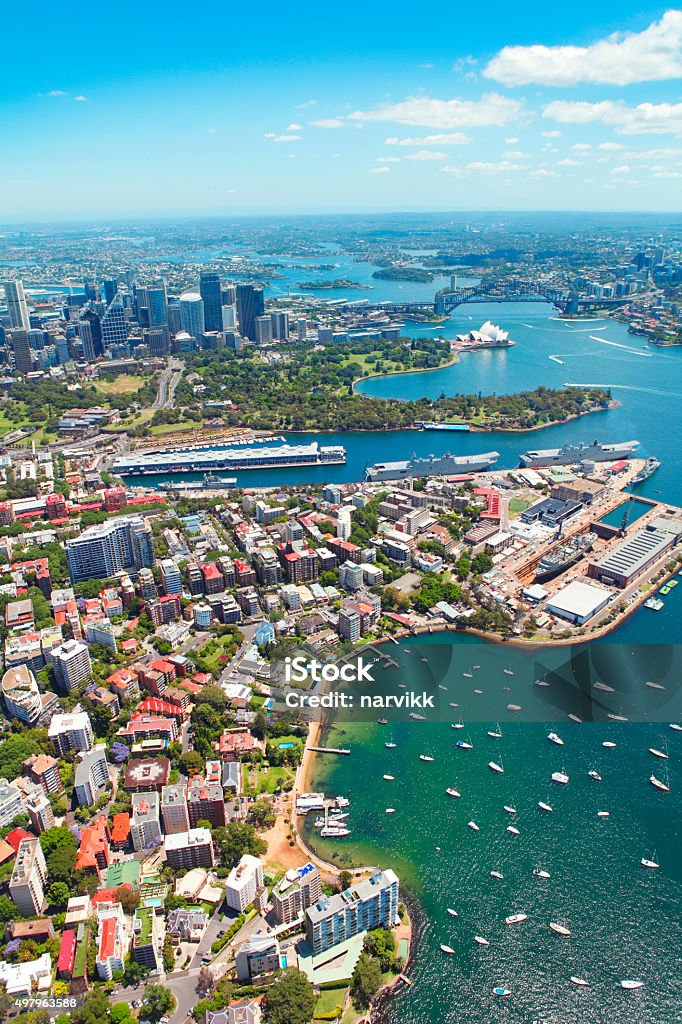 Aerial view of Sydney city Aerial view of Sydney city, Australia Sydney Stock Photo