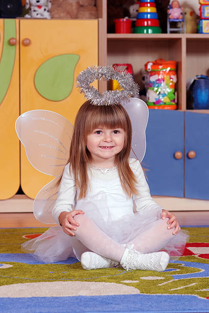 istock Tree-year girl playing and learning in preschool 497964232
