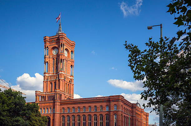 istock Berlin city hall, (Rote Rathaus) near Alexanderplatz, Germany. 497964924