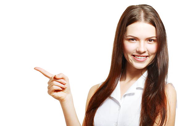 istock business woman pointing 497970746