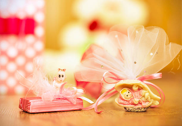 gift box and delicious chocolate decoration