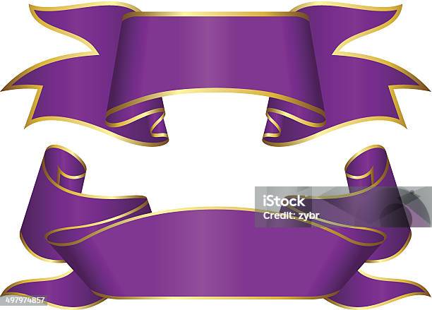 Compiled Ribbon Color Violet Violet Ribbon Collection Stock Illustration - Download Image Now ...