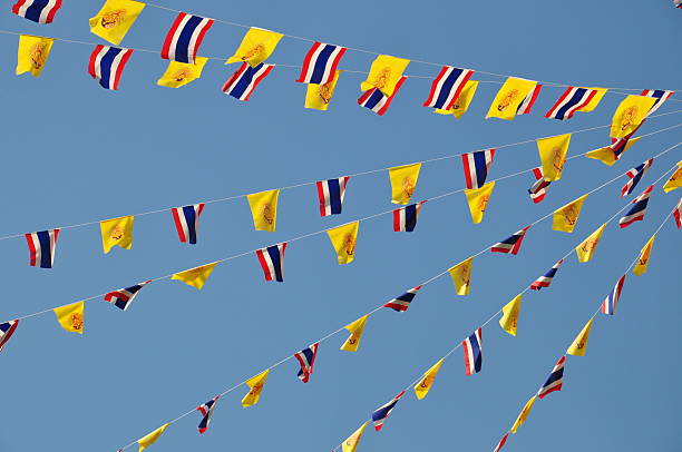 istock Flag of Thailand on Blue sky. 497978887