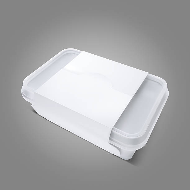 istock White bank for food on gray background 497983696
