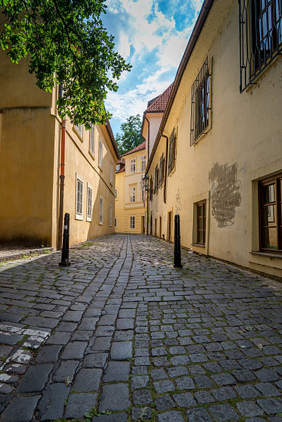 istock Empty street in Old Prague Town 497986606