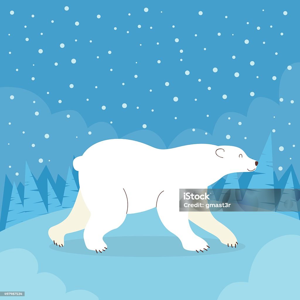 Phim Hoạt Hình Gấu Trắng Cực Rừng Lạnh Đầy Màu Sắc Hình minh họa ...