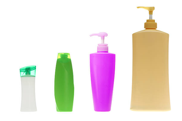 istock Set of plastic bottle shampoo isolated on white background 497990422