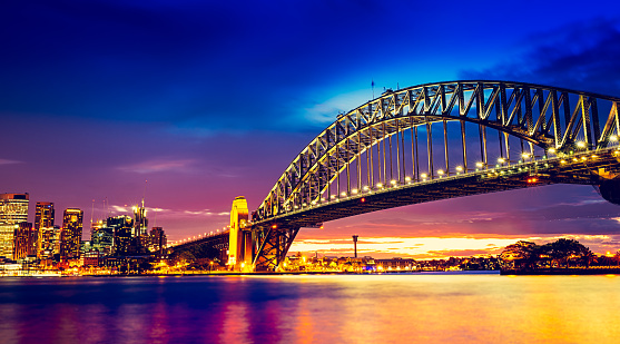 Sydney Harbour Bridge at sunset