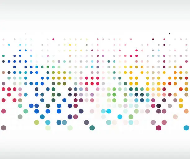 Vector illustration of colorful polka dot pattern background