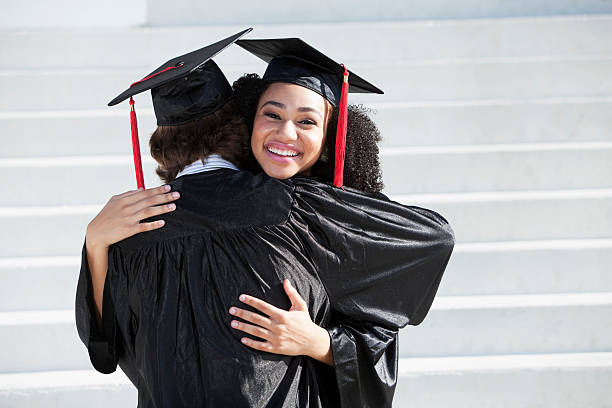 Happy graduate couple