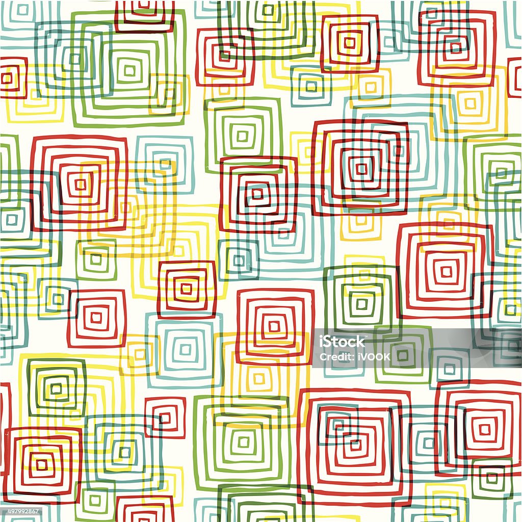 Squares seamless pattern Squares seamless pattern in colors is hand drawn composition. Illustration is in eps8 vector mode, background on separate layer. Abstract stock vector