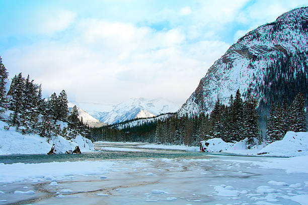 istock Banff Bow River in winter below the Banff Springs Hotel 497992992