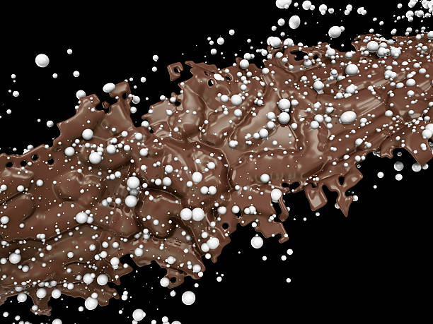 gros plan de chocolat splash avec bonbons - splashy splashing actions food and drink photos et images de collection
