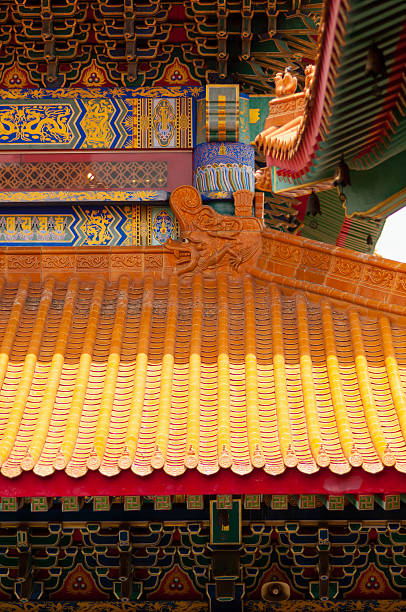 istock Chinese temple roof in Thailand 497995319
