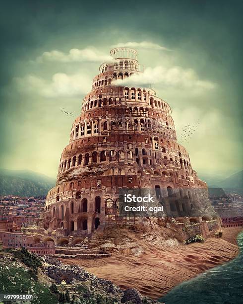 Tower Of Babel Stock Photo - Download Image Now - Tower Of Babel, Babil, Tower