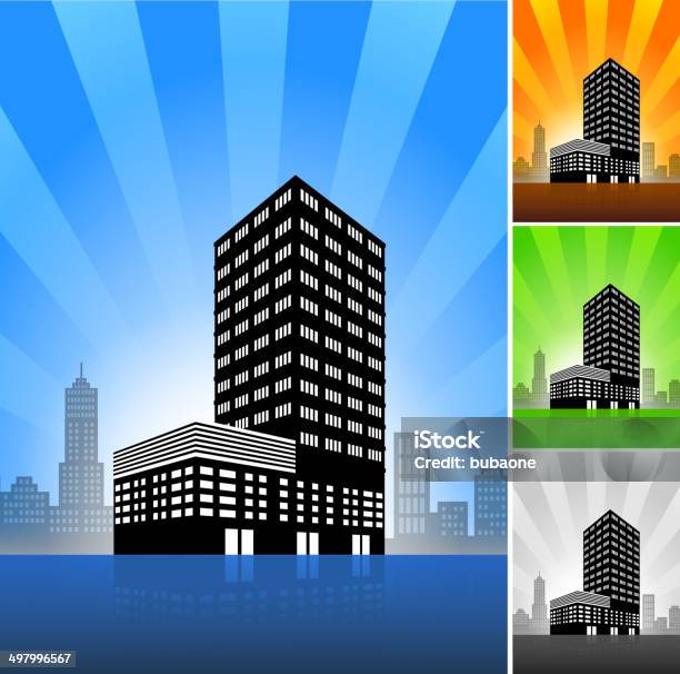 Edificio Commerciale Set Di Colore - Immagini vettoriali stock e altre immagini di Edificio adibito a uffici - Edificio adibito a uffici, A forma di stella, Affari