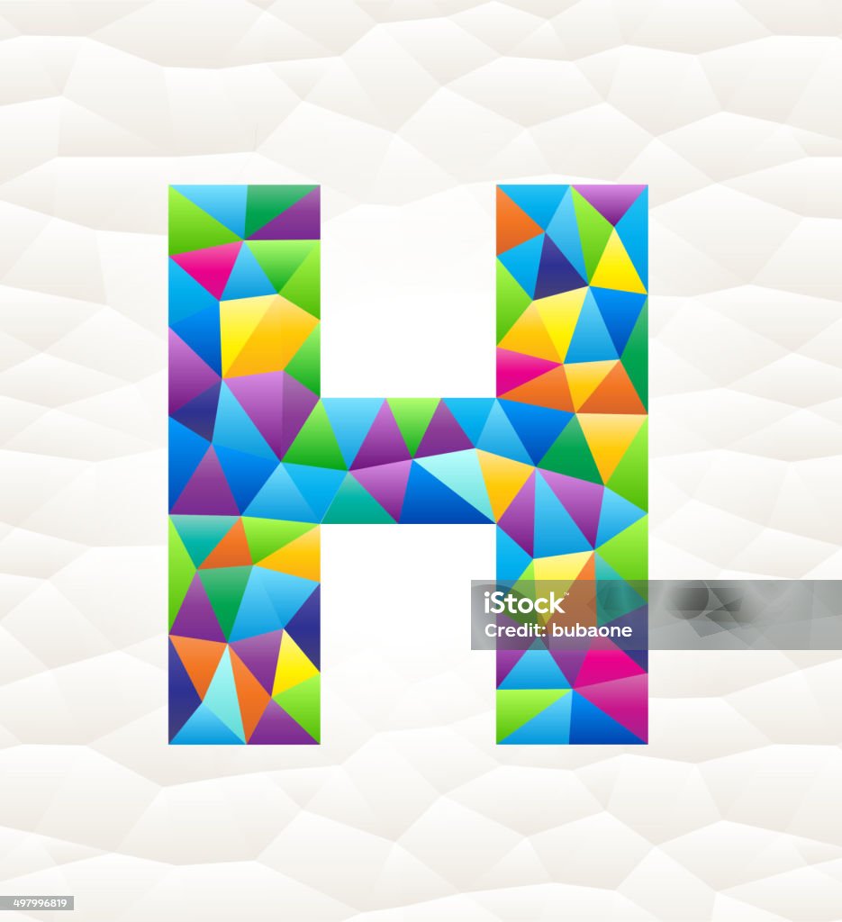 Lettre H le motif triangulaire en mosaïque vectorielles libres de droits - clipart vectoriel de Lettre H libre de droits