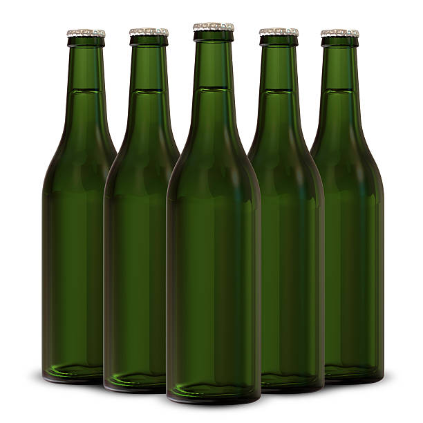 istock Group of Beer Bottles isolated on white background 497997309