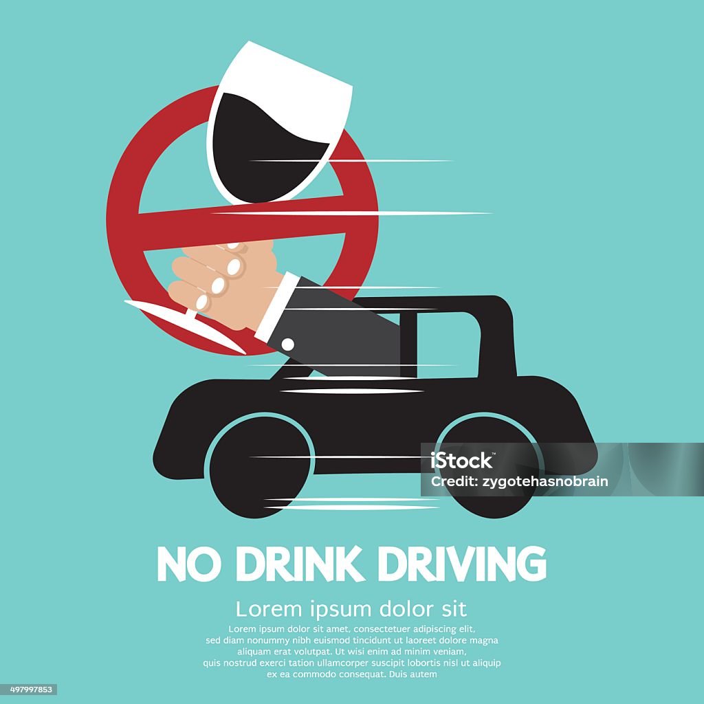 No Drink Driving No Drink Driving Vector Illustration Car stock vector