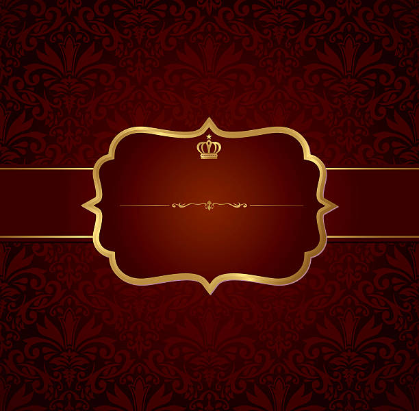 einladung vintage label vektor rahmen - backgrounds baroque style luxury leaf stock-grafiken, -clipart, -cartoons und -symbole