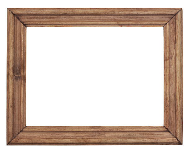 istock Vintage wooden frame is isolated on white 497998737