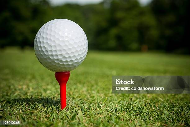 Tee Off Stock Photo - Download Image Now - Golf Ball, T-Shirt, Tee - Sports Equipment