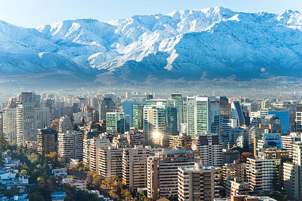 santiago whhite cityscape - 智利 個照片及圖片檔