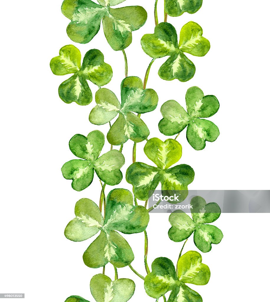 Dải Sơn Màu Nước Với Cỏ Ba Lá Trefoils Cho Kỳ Nghỉ Celtic Hình ...