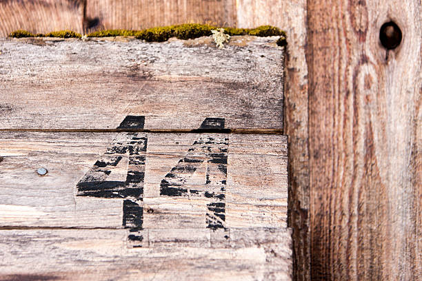 Number 44 on Wood stock photo