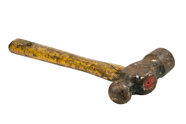 istock Closeup of Ball Peen Hammer with Cracked Handle 498014585