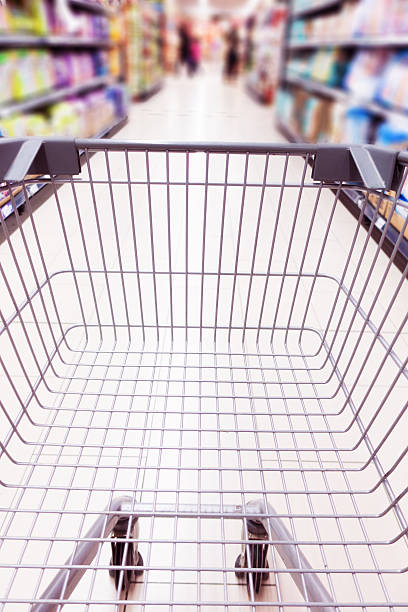 istock Grocery cart in a supermarket 498015808