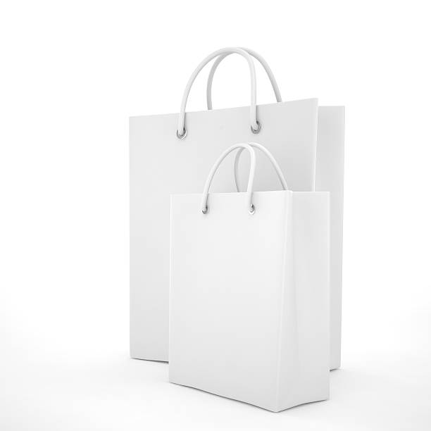 istock Paper Shopping Bags isolated on white background 498018506