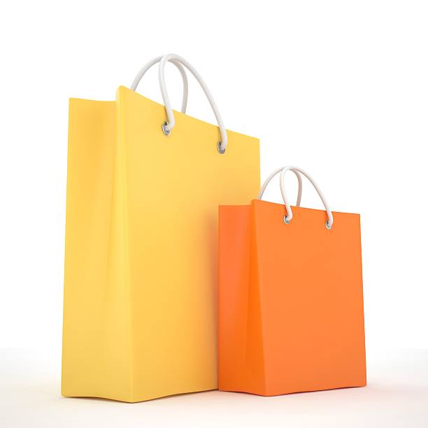istock Paper Shopping Bags isolated on white background 498018634