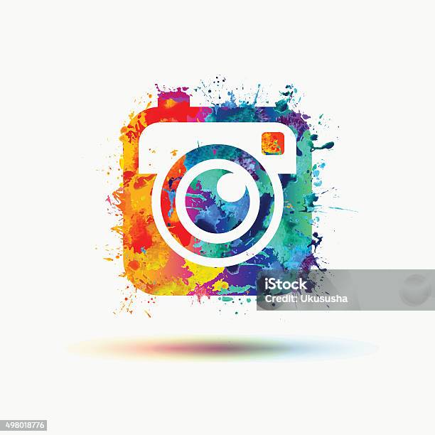 Basic Photo Camera Icon Stock Illustration - Download Image Now - Paint, Spray, Telephone