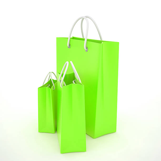 istock Paper Shopping Bags isolated on white background 498019646