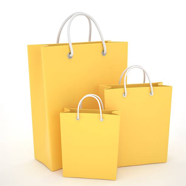 istock Paper Shopping Bags isolated on white background 498019886