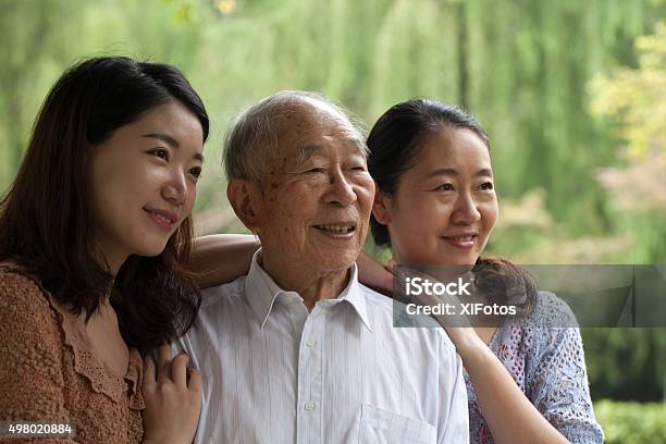 Family Of Three Generations Stock Photo - Download Image Now - Senior Adult, Care, Chinese Culture