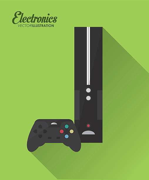 ilustrações, clipart, desenhos animados e ícones de design de produtos eletrônicos e tecnológicos - gaming systems