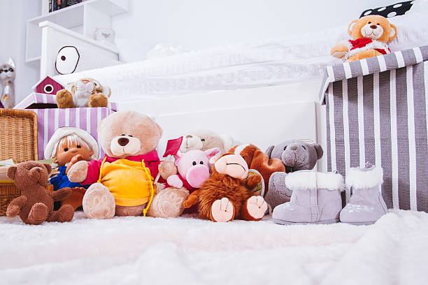 istock Stuffed animal toys in interior room 498029725