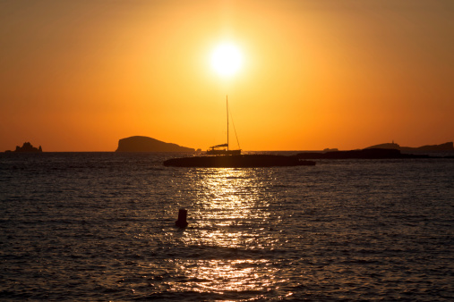 Sunset at the beach (cala conta),Ibiza,Spain